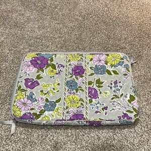 Gray Purple and Blue Floral Vera Bradley Laptop Case
